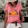 Vintage Trick Or Treat Halloween No Tricks Just Treats Candy Halloween Funny Gifts Women's Short Sleeve Loose T-shirt Watermelon