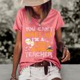 You Cant Scare Me Im A Middle School Teacher Halloween Middle School Teacher Funny Gifts Women's Short Sleeve Loose T-shirt Watermelon