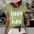 Bunny Mom Funny Rabbit Mum Gift For Women Women's Short Sleeve Loose T-shirt Green