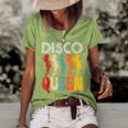 Disco Queen Girls Love Dancing To 70S Music 70S Vintage Designs Funny Gifts Women's Short Sleeve Loose T-shirt Green