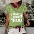 Family Lover Reel Cool Mama Fishing Fisher Fisherman Gift For Women Women's Short Sleeve Loose T-shirt Green