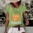 Drinking Pumkin Spice Fall Matching For Family Women's Loose T-shirt Green
