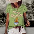 Funny Moms Spaghetti And Meatballs Meme Mothers Day Food Gift For Women Women's Short Sleeve Loose T-shirt Green