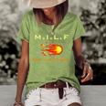 MILF Man I Love Fireball - Funny 8 Bit Vintage Women's Short Sleeve Loose T-shirt Green