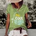 Reel Cool Mama Fishing Fisherman Funny Retro Gift For Women Women's Short Sleeve Loose T-shirt Green