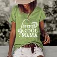 Retro Reel Cool Mama Fishing Fisher Mothers Day Gift For Women Women's Short Sleeve Loose T-shirt Green