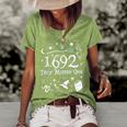Retro Vintage Witchcarfts Salem 1692 They Missed One Women's Loose T-shirt Green