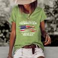 Vintage American Flag It Doesnt Need To Be Rewritten 2022 Women's Short Sleeve Loose T-shirt Green