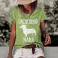 Vintage Dachshund Mama Gift Doxie Mom Pet Dog Owner Mother Gifts For Mom Funny Gifts Women's Short Sleeve Loose T-shirt Green