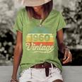Vintage Sunset 60 Years Old Born In July 1960 60Th Birthday 60Th Birthday Funny Gifts Women's Short Sleeve Loose T-shirt Green