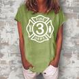 Kids Firefighter Birthday For 3 Year Old - 3Rd Bday Fireman Fireman Women's Loosen T-Shirt Grey