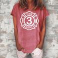 Kids Firefighter Birthday For 3 Year Old - 3Rd Bday Fireman Fireman Women's Loosen T-Shirt Watermelon