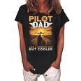 Airplane Pilot For Men Women Funny Saying Pilot Dad Women's Loosen Crew Neck Short Sleeve T-Shirt Black