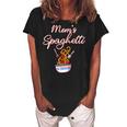 Funny Moms Spaghetti And Meatballs Meme Mothers Day Food Gift For Women Women's Loosen Crew Neck Short Sleeve T-Shirt Black