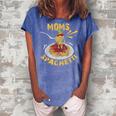 Moms Spaghetti Food Lovers Mothers Day Novelty Gift For Women Women's Loosen Crew Neck Short Sleeve T-Shirt Blue