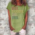 Best Soccer Dad Ever Daddy Fathers Day Vintage Womens Gift Women's Loosen Crew Neck Short Sleeve T-Shirt Green