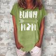 Bunny Mom Funny Rabbit Mum Gift For Women Women's Loosen Crew Neck Short Sleeve T-Shirt Green