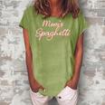 Funny Mothers Day Moms Spaghetti And Meatballs Lover Meme Gift For Women Women's Loosen Crew Neck Short Sleeve T-Shirt Green