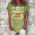 Less Upsetti Spaghetti Gift For Women Women's Loosen Crew Neck Short Sleeve T-Shirt Green