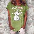 Rabbit Mum With Rabbit Easter Bunny Gift For Women Women's Loosen Crew Neck Short Sleeve T-Shirt Green