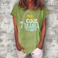 Reel Cool Mama Fishing Fisherman Funny Retro Gift For Women Women's Loosen Crew Neck Short Sleeve T-Shirt Green