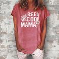 Distressed Reel Cool Mama Fishing Mothers Day Gift For Womens Gift For Women Women's Loosen Crew Neck Short Sleeve T-Shirt Watermelon