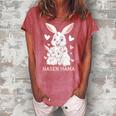 Rabbit Mum Design Cute Bunny Outfit For Girls Gift For Women Women's Loosen Crew Neck Short Sleeve T-Shirt Watermelon