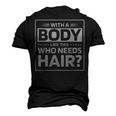 Bald Dad Bald Jokes Men's 3D T-Shirt Back Print Black