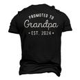 Grandpa Est 2024 For Fathers Day Soon To Be Grandpa 2024 Men's 3D T-shirt Back Print Black