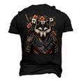 Japanese Samurai Wolf Tattoo Vintage Kawaii Ninja Men's 3D T-Shirt Back Print Black