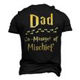 Magical Dad Manager Of Mischief Birthday Family Matching Men's 3D T-shirt Back Print Black