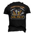 Mr Fix It Dad Handyman Handy Dad Mechanic Fathers Day Men's 3D T-Shirt Back Print Black