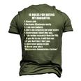 10 Rules Dating My Daughter Overprotective Dad Protective Men's 3D T-Shirt Back Print Army Green