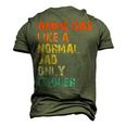 Anime Dad Like A Normal Dad But Cooler Fathers Day Anime Men's 3D T-Shirt Back Print Army Green