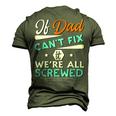 Awesome Dad Will Fix It Handyman Handy Dad Fathers Day Men's 3D T-Shirt Back Print Army Green