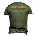 Baldness Humor Bald Dad Bald Head Attitude Men's 3D T-Shirt Back Print Army Green