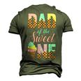 Dad Of The Sweet One Ice Cream 1St First Birthday Family Men's 3D T-shirt Back Print Army Green