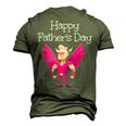 Embarrassing Dad In Girl Colors Happy Fathers Day Men's 3D T-Shirt Back Print Army Green