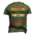 A Father Is Husband Daddy Son Protector Hero Fathers Day Men's 3D T-shirt Back Print Army Green