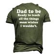 Fathers Day Dad Sayings Happy Fathers Day Men's 3D T-Shirt Back Print Army Green