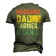 Fathers Day Husband Dad Farmer Legend Vintage Men's 3D T-shirt Back Print Army Green