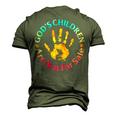 Gods Children Are Not For Sale Hand Prints Men's 3D T-Shirt Back Print Army Green