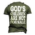 Gods Children Are Not For Sale Quotes Quotes Men's 3D T-Shirt Back Print Army Green