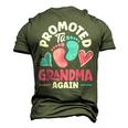 Grandparents Day Grandma Grandpa Promoted To Grandma Again Men's 3D T-shirt Back Print Army Green