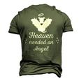 Heaven Needed An Angel Pet Memorial Dog Dad Mom Men's 3D T-shirt Back Print Army Green