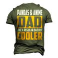 Pandas And Anime Dad Like A Regular Dad But Cooler Men's 3D T-Shirt Back Print Army Green