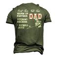 Part Time Warm Up Partner Full Time Dad Baseball Fathers Day Men's 3D T-shirt Back Print Army Green