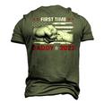 Promoted To Daddy 2023 First Time Fathers Day New Dad Mens Men's 3D T-shirt Back Print Army Green