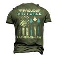 Proud Air Force Fatherinlaw Us Air Force Graduation Men's 3D T-shirt Back Print Army Green