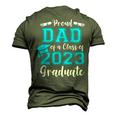 Proud Dad Of A Class Of 2023 Graduate Senior 23 Graduation Men's 3D T-shirt Back Print Army Green